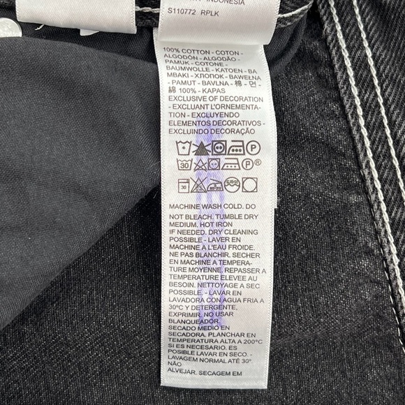 Levi’s Sz Large Sleeveless Black Denim Jumpsuit - Picture 13 of 14